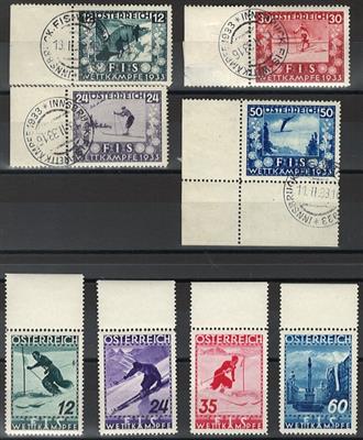 gestempelt/**/*/** - Kl. Partie Österr. I. Rep. u.a. mit FIS I- WH I - 3S aus Flug 1950/53, - Stamps