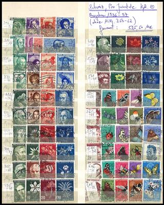 gestempelt/* - Sammlung Schweiz - Pro Juventute aus ca. 1936/97, - Stamps