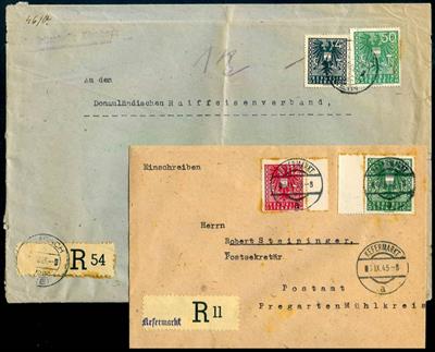 Poststück - Mühlviertel 1945 - Einschreibefernbrief - Známky