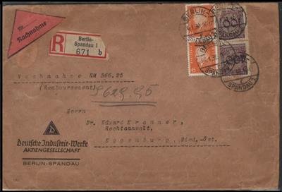 Poststück - Partie Belege D.Reich inkl. Ostmark und Feldpost dabei Kommandostab Dachau 3K, - Francobolli