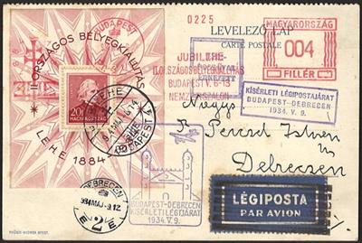 Ungarn Poststück - 1934 "Liszt"Block - Známky