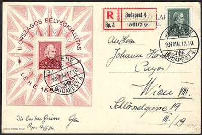 Ungarn Poststück - 1934 "Liszt"Block - Stamps
