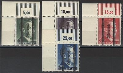 ** - Österr. 1945 - Grazer Markwerte ** (Falzreste im Oberrand), - Stamps