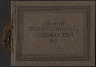 (*) - Österr. I. Rep. - Dichter - Sondermappe der Post"Österr. Wohltätigkeits - Postmarken 1931", - Francobolli