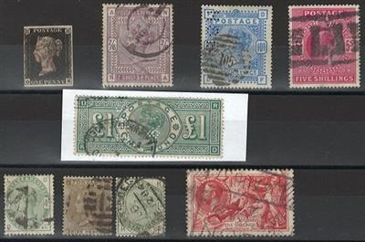 gestempelt - Kl. Partie Alt - Großbrit. u.a. mit Nr. 99, - Stamps