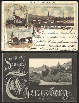 Poststück - Partie AK NÖ u.a. mit Traiskirchen - Mödling - Pottenstein - Thenneberg - Vösendorf - Berndorf, - Briefmarken
