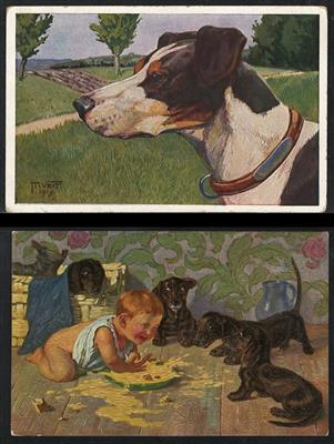 Poststück - Partie Hunde-Motivkarten, - Francobolli