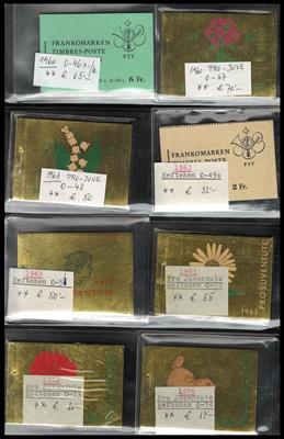 **/gestempelt - Sammlung Schweiz - Markenheftchen 1950 - 1989 - fast nur **, - Francobolli