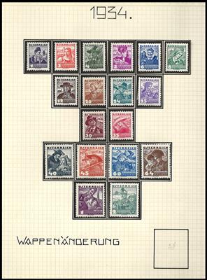 */**/gestempelt - Individuelle Sammlung Österr. 1934/1938 incl. Abarten, - Briefmarken