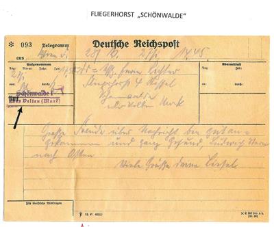 Österr Ostmark Poststück - ca.1940/44 Kleine Sammlung militärischer Telegramme mit offener Anschrift nach Pörtschach, - Briefmarken