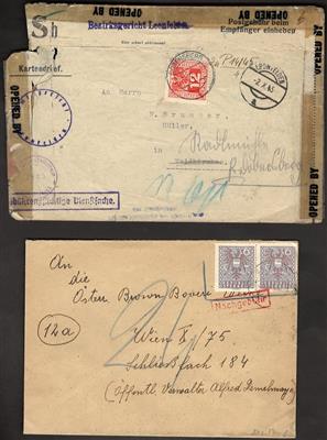 Poststück- Ca. 30 ungewöhnliche Belege Mühlviertel vorwiegend 1945, - Briefmarken