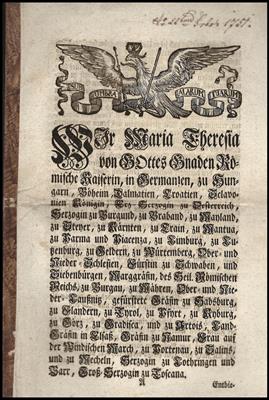 Poststück - Österr. 1751 - Maria Theresia, - Francobolli