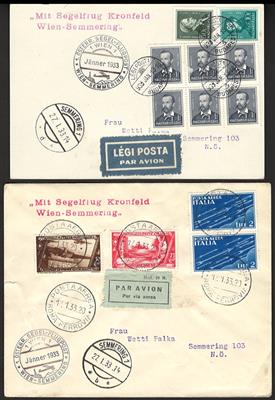 Poststück - Partie Flugpost Europa und Übersee, - Stamps