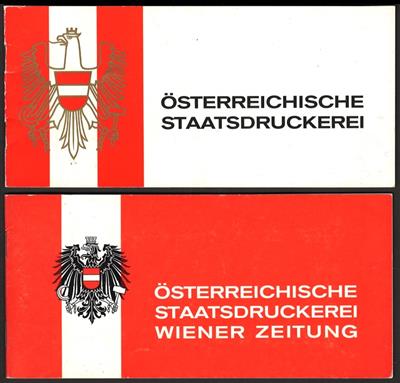 ** - 2 verscheidene Vignettenheftchen der Österr. Staatsdruckerei, - Briefmarken