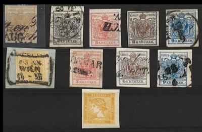 gestempelt/Briefstück - Österr. Sammlung 1850/1918 - inkl. Porto u. Levente etc. in unterschiedl. Erh., - Stamps