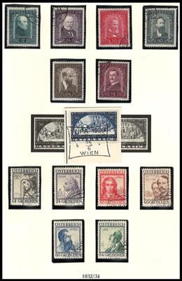 gestempelt/Briefstück - Sammlung Österr. 1850/1937 mit - Stamps