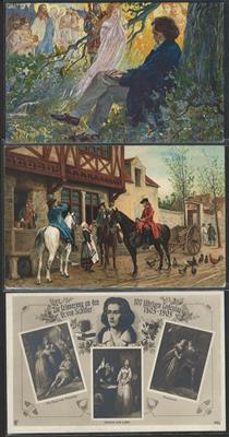 Poststück - Ca. 140 Ansichtskarten, - Briefmarken