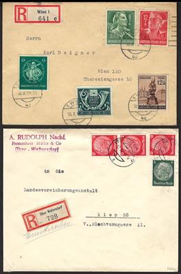 Poststück - Ostmark 9 Einschreibebriefe mit Sondermarkenfrank., - Francobolli