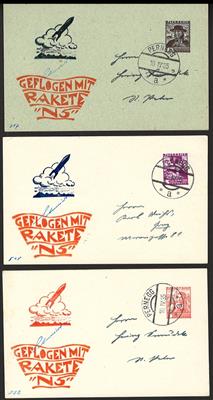 Poststück - Schmiedl - Raketenpost: Katapultrakete K2, - Briefmarken