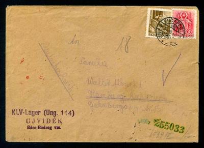 Poststück - Ungarn/Slowakai 4 Belege aus Kinderlandberschickungslagern Budapest-Hamburg bzw. Tatranska Lomnies - Wien, - Briefmarken