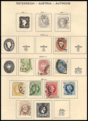 .gestempelt/*/** - Sammlung Österr. ab 1850 - Sätze u. Einzelw., - Briefmarken