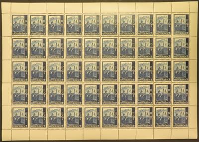 ** - Österr. Nr. 931/38 (Salzburger Dom) - 100 Sätze in Bögen (tls. in Rändern angetrennt), - Briefmarken