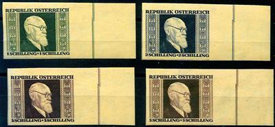 ** - Österr. - RENNER geschnitten vom rechten Kleinbogenrand, - Stamps