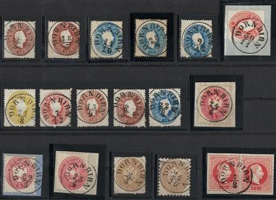 Briefstück/gestempelt - Österr. Monarchie - Partie Abstempelungen Dornbirn ab Ausg. 1850, - Stamps