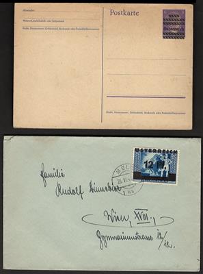 Poststück/Briefstück - Partie Poststücke Österr. ab 1945 u.a. mit Rekopost, - Briefmarken