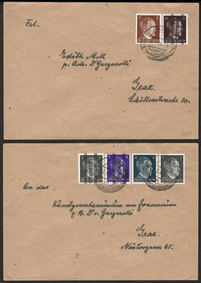 Poststück - Österreich 1945 - philatelistische Mischfrankatur, - Stamps