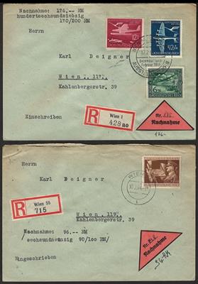 Poststück - Ostmark 9 Einschreibebriefe mit Sondermarkenfrank., - Stamps