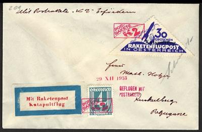 Poststück - Schmiedl - Raketenpost: Katapultrakete K2, - Briefmarken