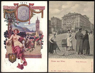 Poststück - Schöne Partie Österreich Ansichtskarten Monarchie 1900-1916 - ca. 70 versch. Wien-Ansichten, - Motivo e cartoline