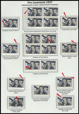**/*/gestempelt/Poststück - Reichh. Spezialpartie Schweiz Pro Juventute 1927/29, - Briefmarken