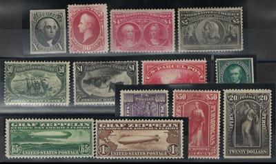 */**/(*) - Interessante Sammlung USA Ausg. 1847/1960 m. Vorläufer 1846/50 - Dienstm. u. Ztgsm. etc., - Francobolli