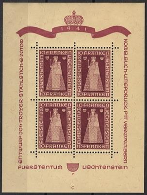 ** - Liechtenstein Nr. 197 im Kleinbogen zu 4 Stück, - Briefmarken