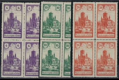 (*) - Polen - Bestellpostanstalten - Zarki Nr. 7/9 je im Viererblock, - Briefmarken