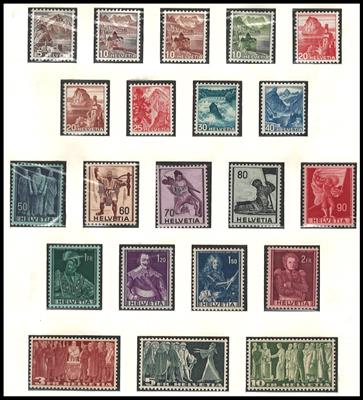 ** - Sammlung Schweiz ca. 1938/1963, - Briefmarken