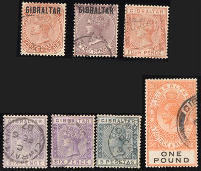 gestempelt - Gibraltar Nr. 3, - Briefmarken
