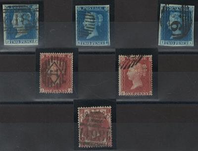 gestempelt - Großbrit. Nr. 4a (J-J u. K-K), - Briefmarken