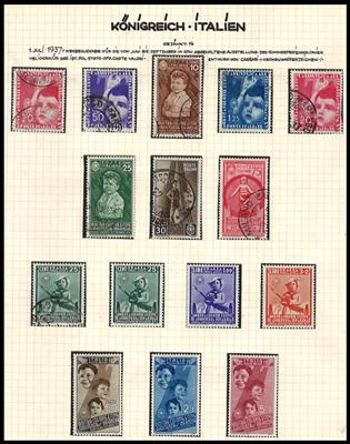 gestempelt/* - Sammlung Italien ca. 1863/1939 mit etwas Kolonien, - Stamps