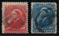 gestempelt - Sammlung Kanada Ausg. 1870/2000 - viele Sätze - Bl. u. Einzelw. u.a. Nr. 36/37 gestempelt, - Stamps