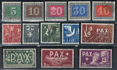 gestempelt - Schweiz - PAX - Serie, - Briefmarken