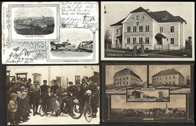 Poststück - Partie AK OÖ u.a. mit Tragwein - Mitterndorf - Wels - Gmunden- Aistersheim - Hofkirchen - Taufkirchen etc., - Briefmarken