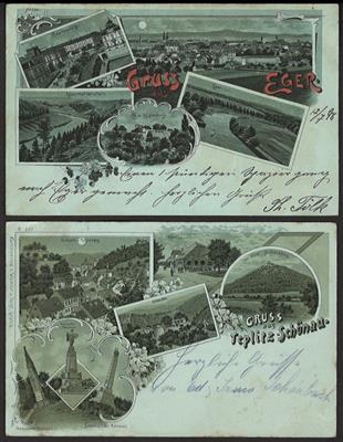 Poststück - Partie AK Tschechosl. u.a. mit - Stamps