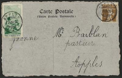 Poststück - Schweiz Nr. III auf Karte - Stamps