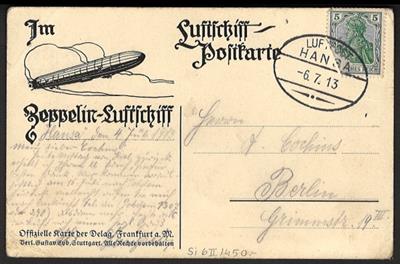 Poststück - Zeppelinpost - Hansa 6.7. 1913, - Stamps