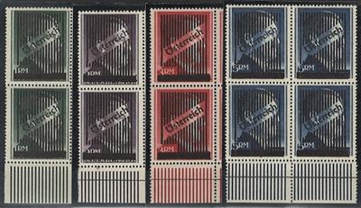 Ö 2. Rep. ** - 1945 Wiener AushilfsAusgabe im Viererblock komplett, - Stamps