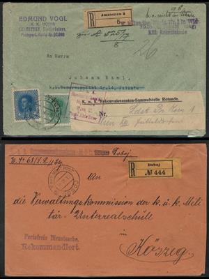 Poststück - Interess. Partie Österr. Feldpost WK I, - Briefmarken und Ansichtskarten