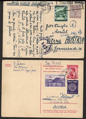Poststück - Österr. II. Rep. - Kl. Partie Ganzsachen - Antwortpostkarten ab 1945 in -und Auslandverwendung, - Francobolli